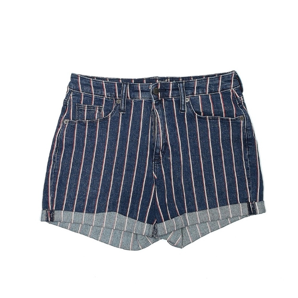 Universal Thread size 10 denim shorts with red and white stripe
